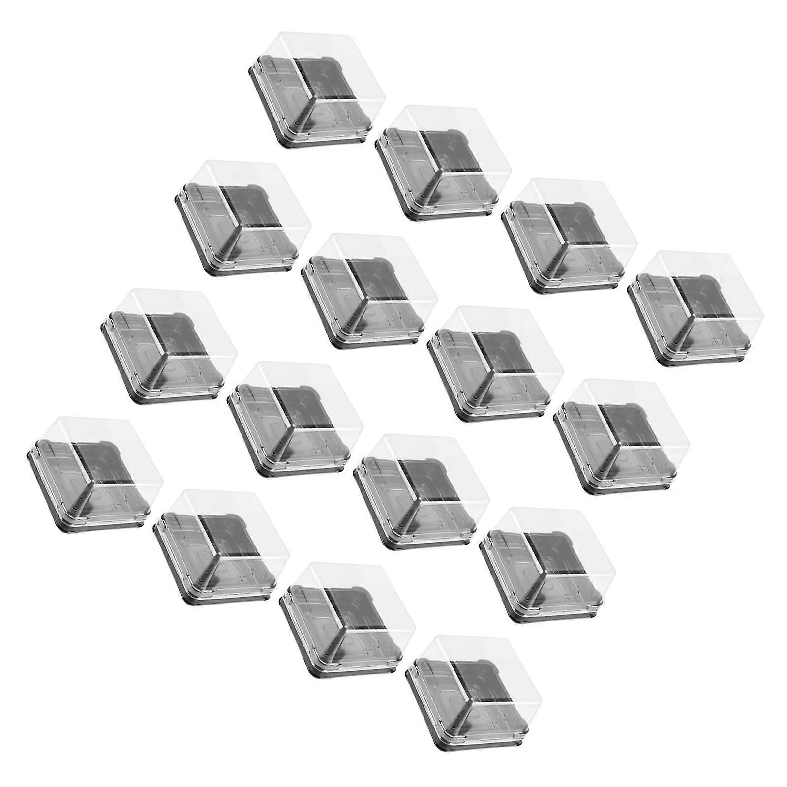 Moon Cake Packing Box Black Plastic Egg-Yolk Puff Holder for Storage 1Set