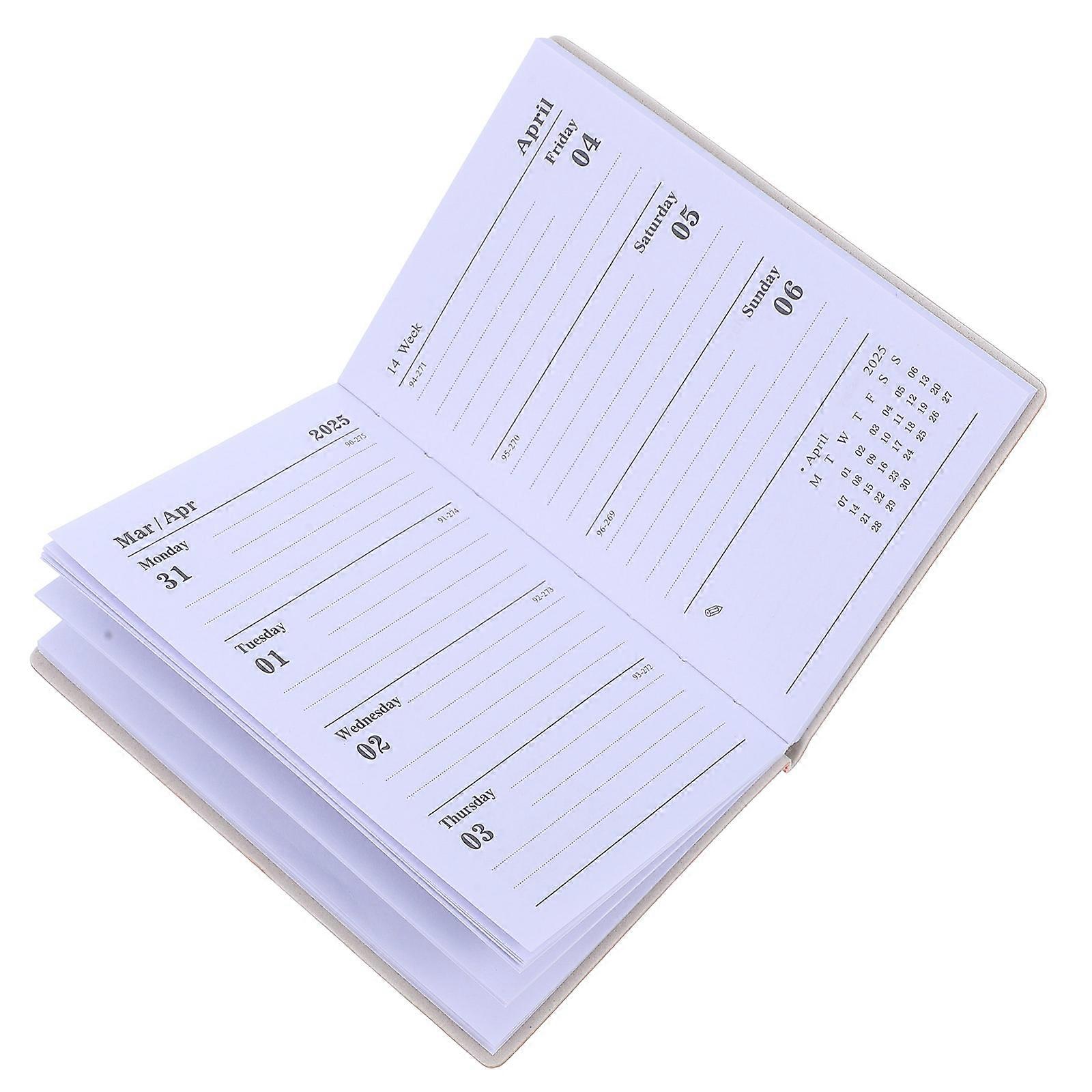 Pink Mini Daily Schedule Notepad for Writing with Convenient Daily Planner