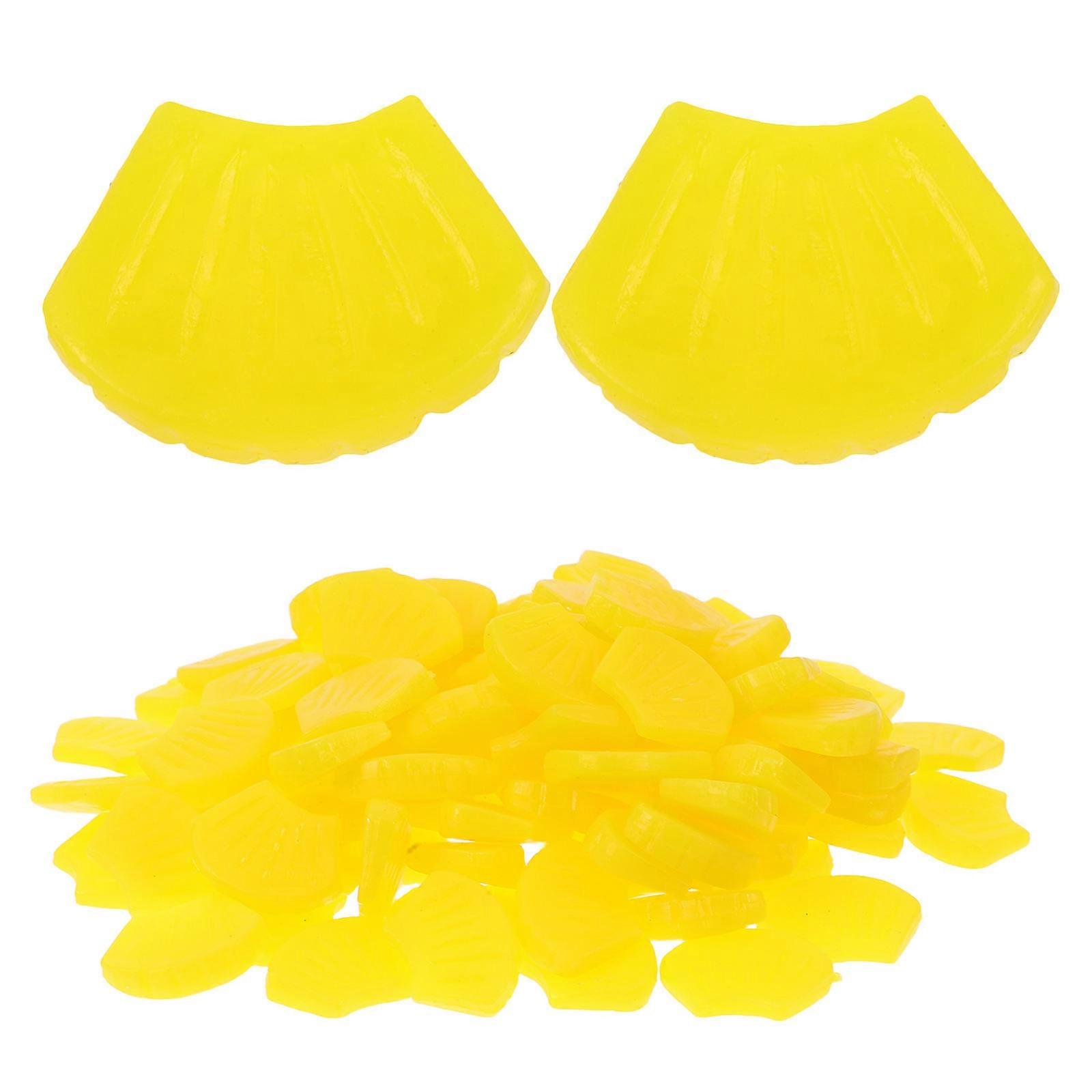 Mini Pineapple Slices for Decor 100Pcs Lifelike Artificial Fruit Accessories