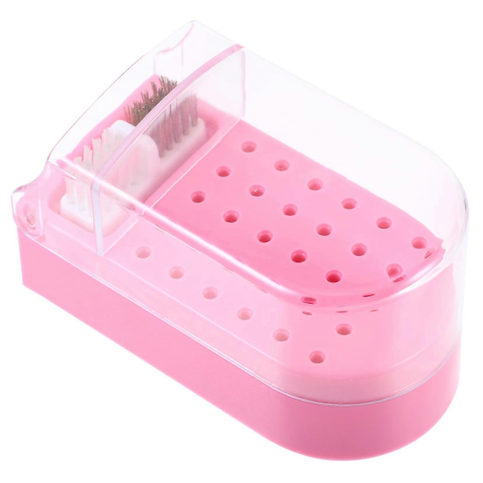 Nail Drill Bit Holder Organizer Box for Easy Organization and Tool Protection, Compact Portable Case