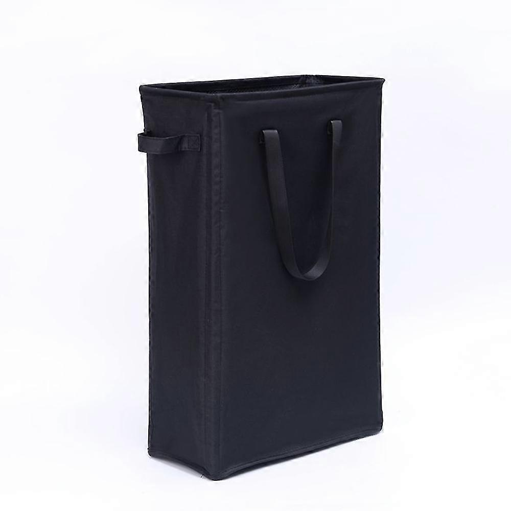 Slim laundry basket, small foldable, narrow laundry bag with handle.