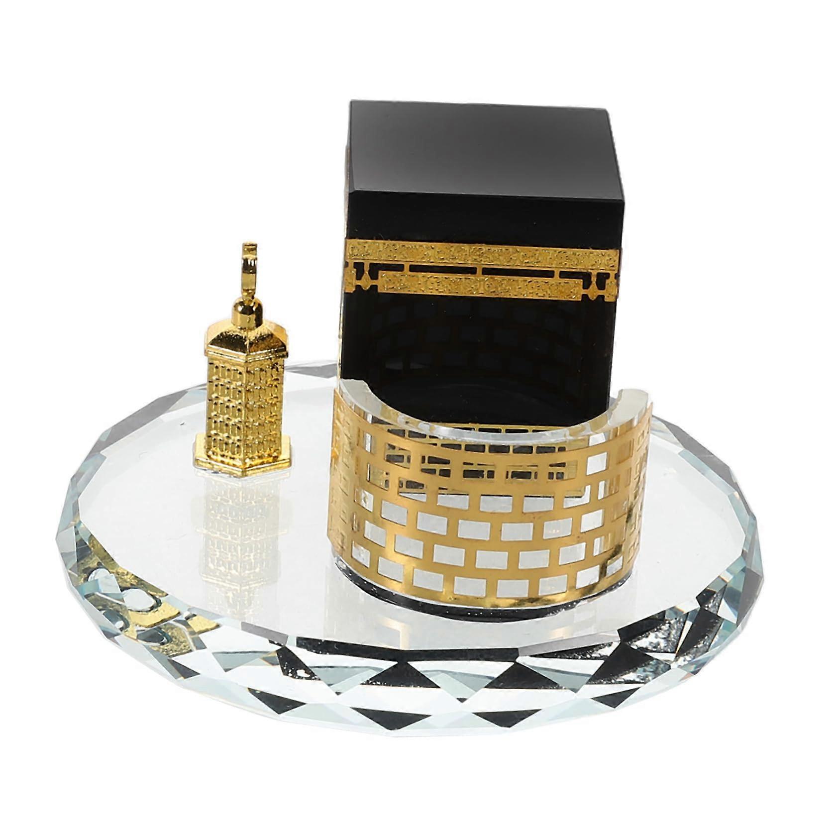 Islamic Architecture Crystal Model 3Piece Set with Sparkling Light Effects for Home or Table Decor