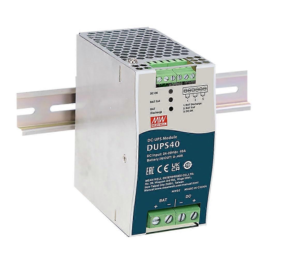 24V 40A DC UPS Controller Module with  Current Output for Industrial DIN Rail Mount