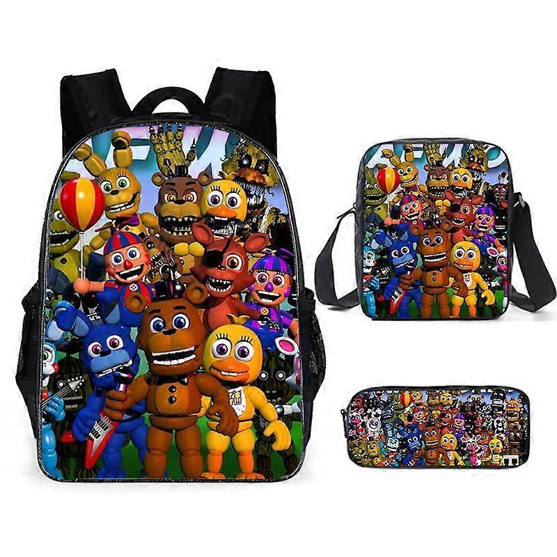 Five Nights Backpack, School Bag, Children's School Bag, Backpack, Men's Backpack, Laptop Backpack, Three-piece Backpack