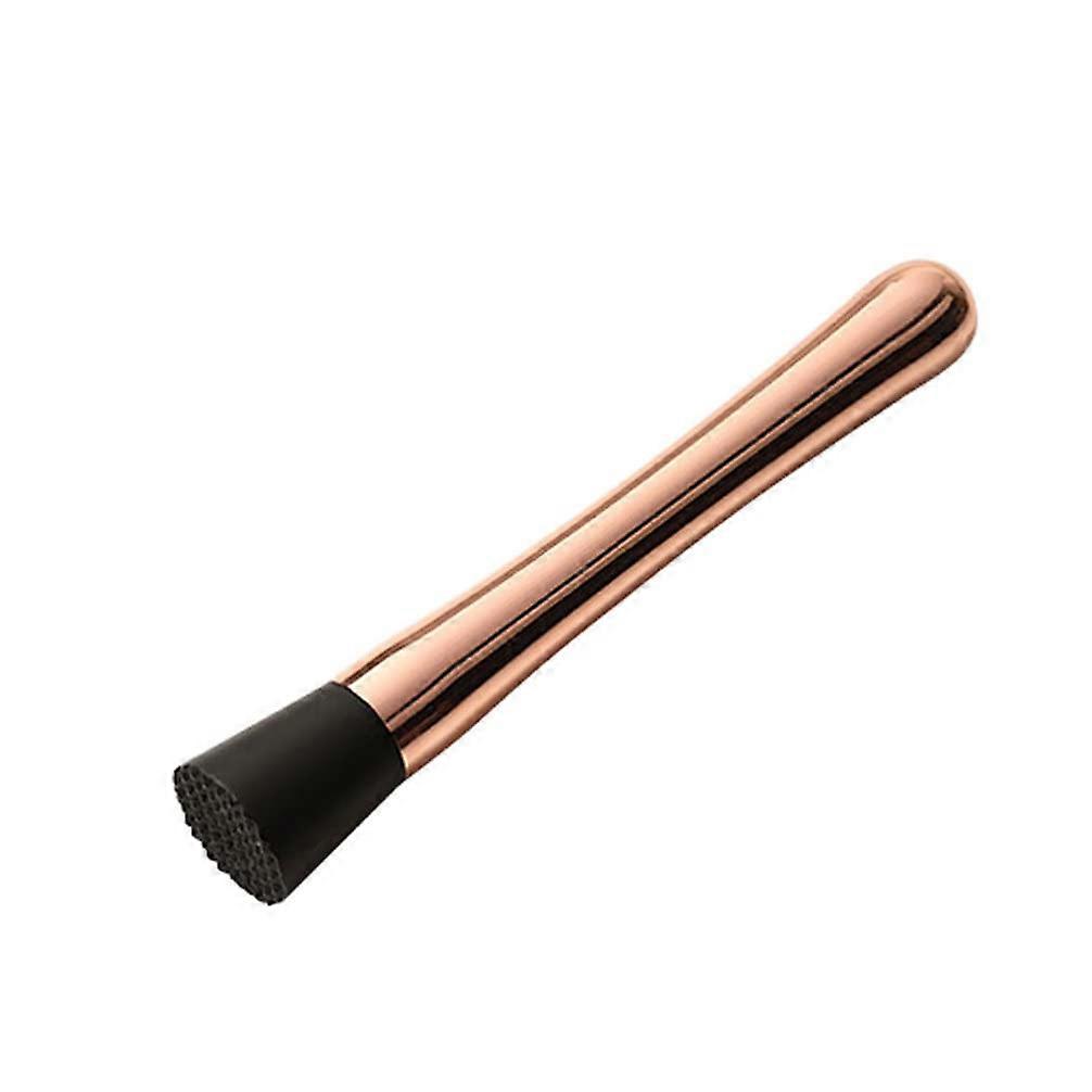 Copper Cocktail Muddler with Ergonomic Grip for Mojito and Fruit Crushing, Easy Clean Bar Tool