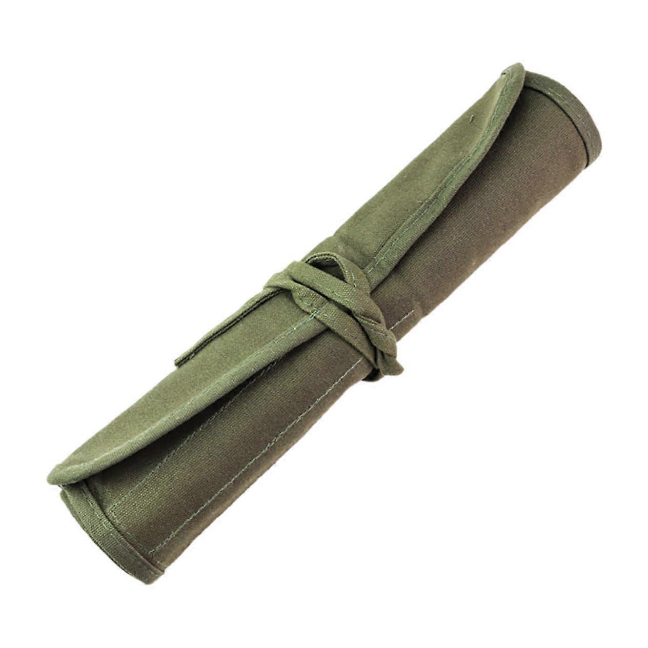 Makeup Brush Organizer Roll with Large Capacity Storage, Durable Canvas Brush Holder for Artists