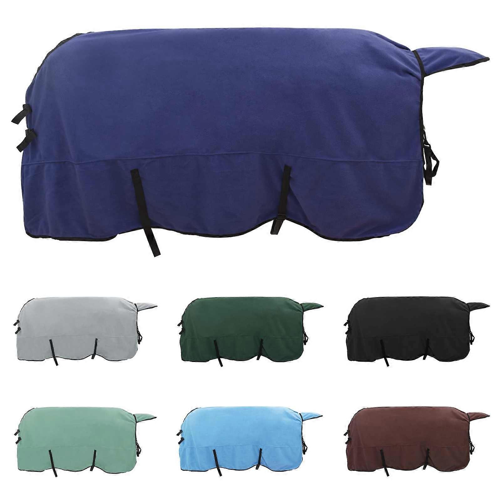 vidaXL Paardendeken Marineblauw Polyester