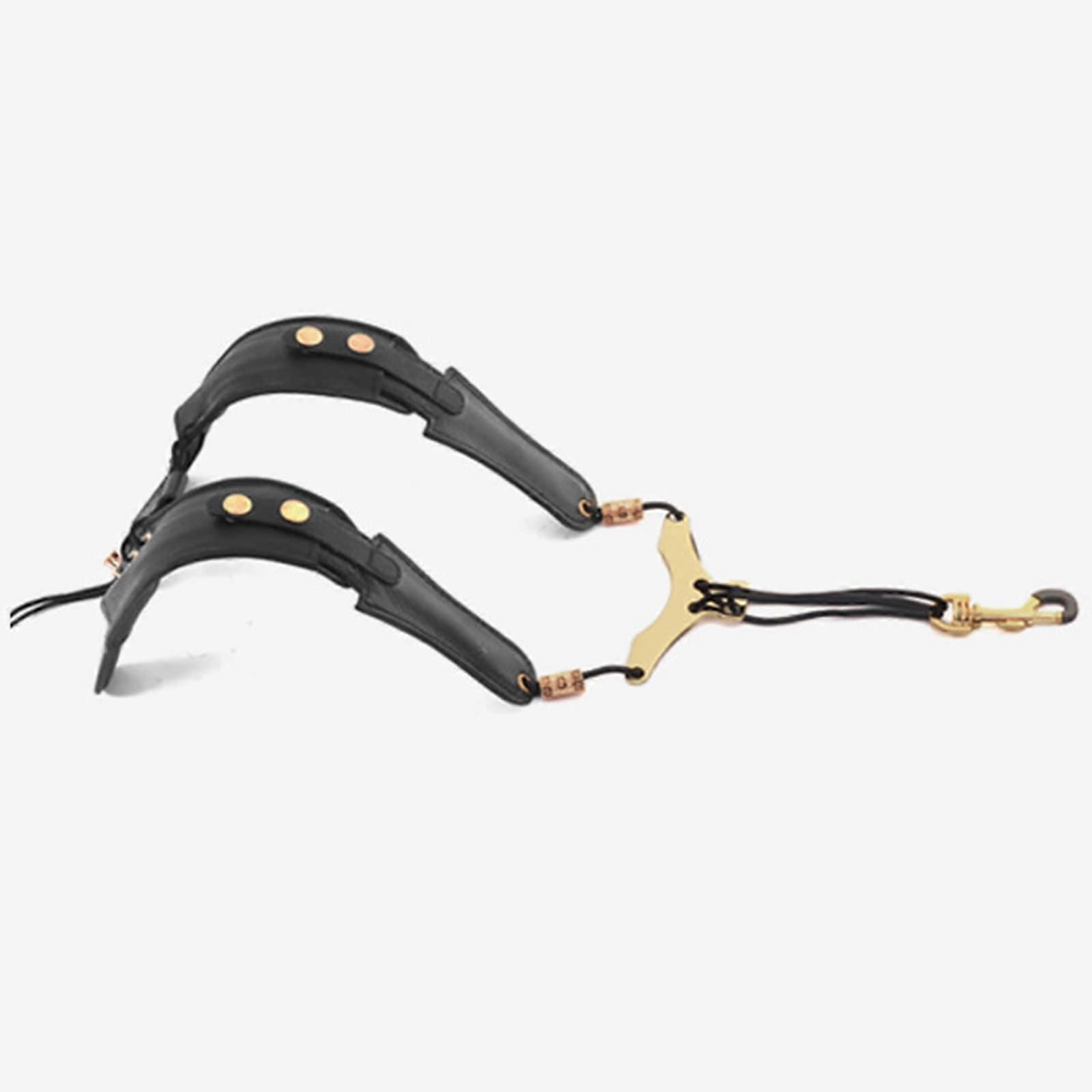 Adjustable Saxophone Neck Strap with Padded Leather Harness for Beginners and Even Weight Distribution