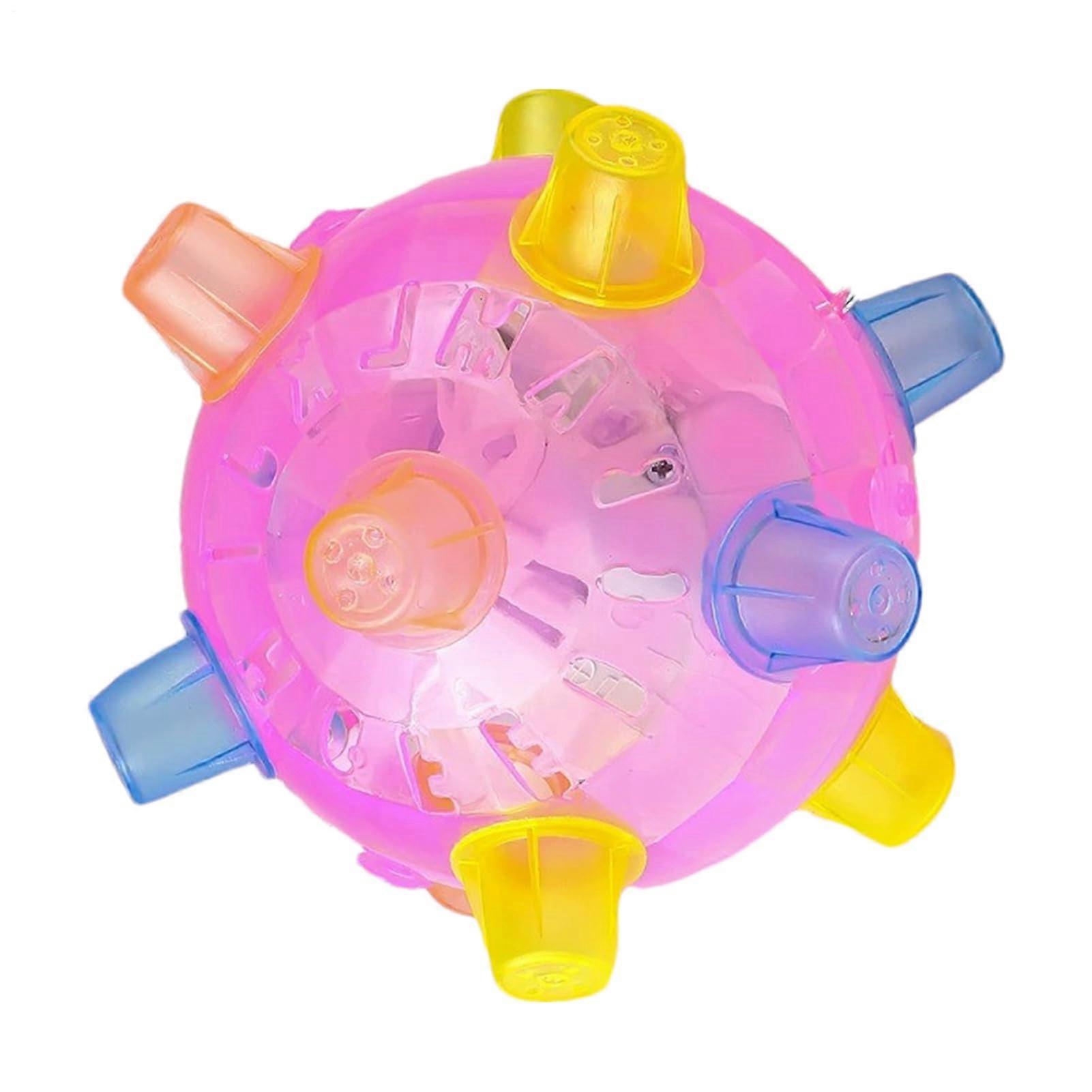 Interactive Dog Toy with LightUp Motion Sensor, Automatic Bouncing Ball for Dogs, Pink