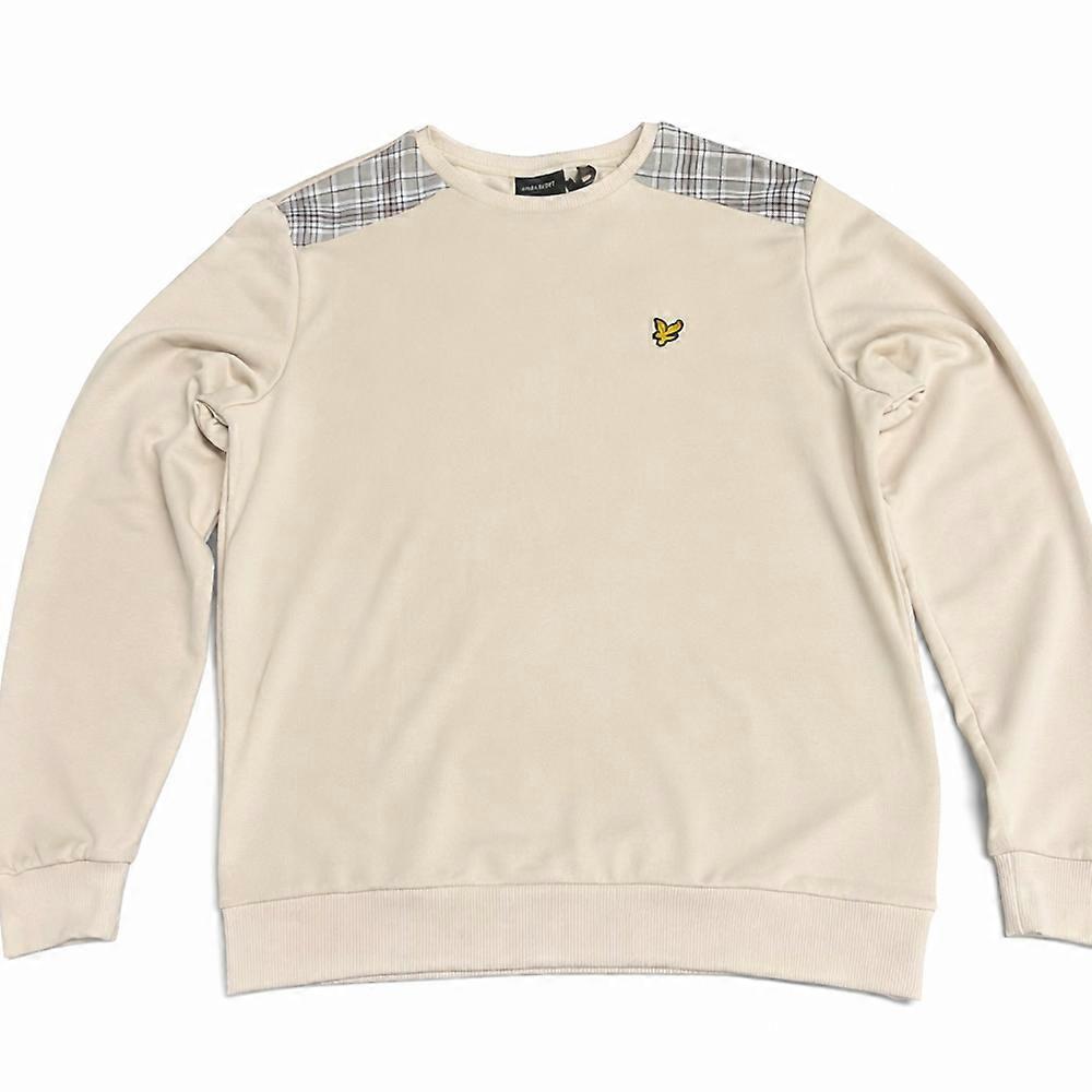 Lyle & Scott Check Panelled Crewneck Sweatshirt Cove