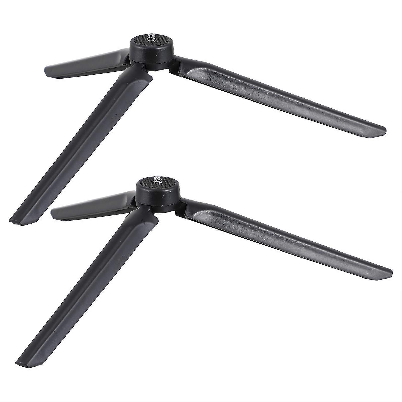 Camera Tripod Folding Tabletop Tripod for Photography 2Pcs Black Durable ABS