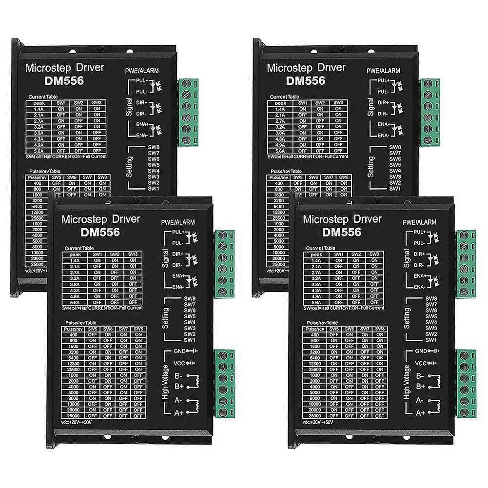 DM556 CNC Digital Stepper Driver DM556 Stepper Motor Controller 2-Phase Stepper Motor Driver 4Pack