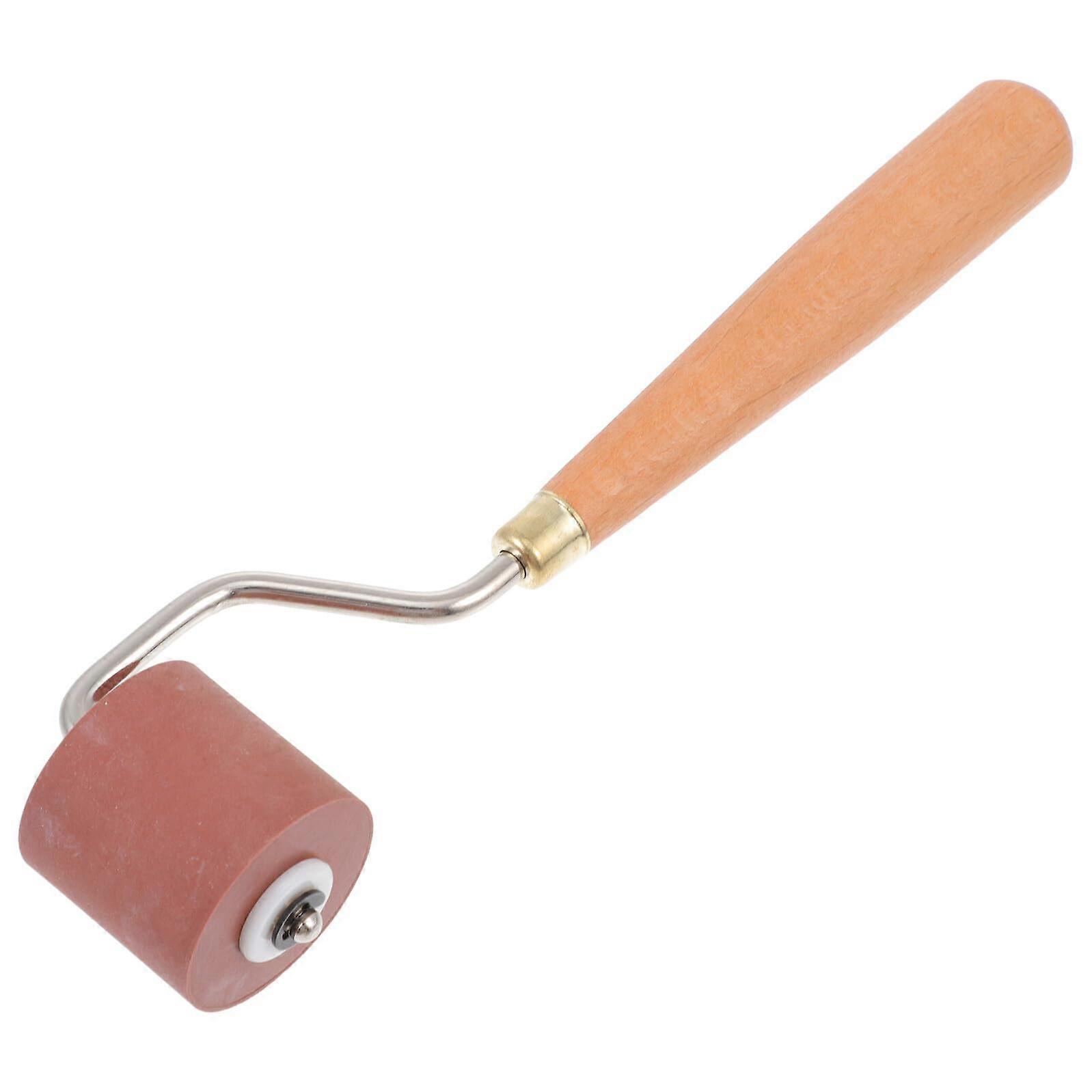 Rubber Brayer Printmaking Roller for Even Ink Distribution Smooth Roll Action Durable Craft Tool