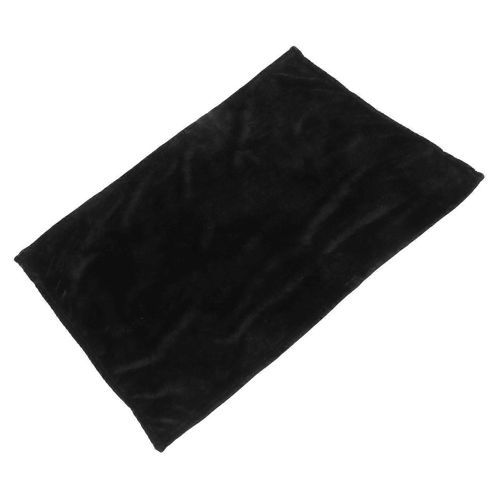 Black Flannel Blanket Couch Solid Color Warm Blanket Sheet