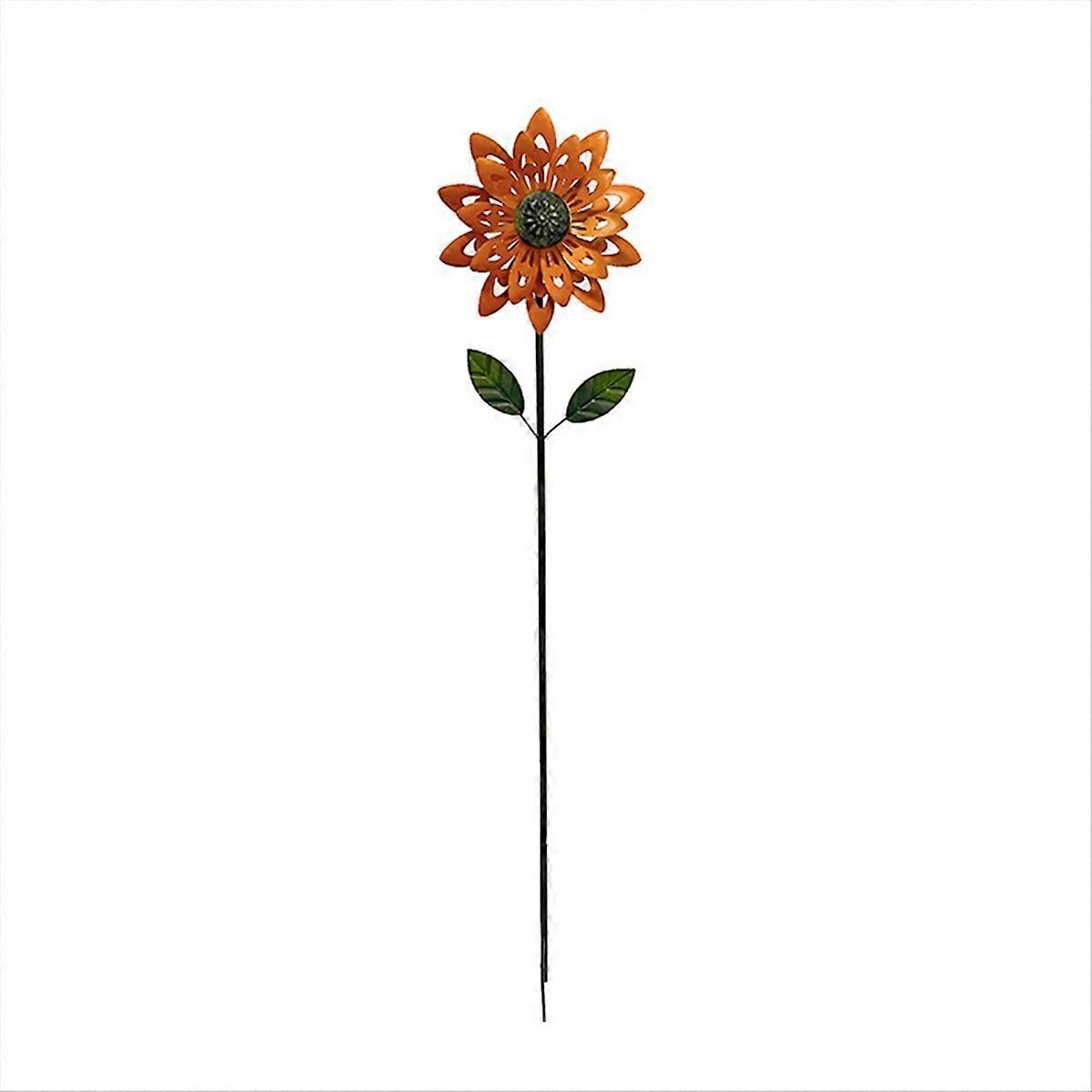 Sunflower Wind Spinner with Stake, Windmill Wind Sculpture