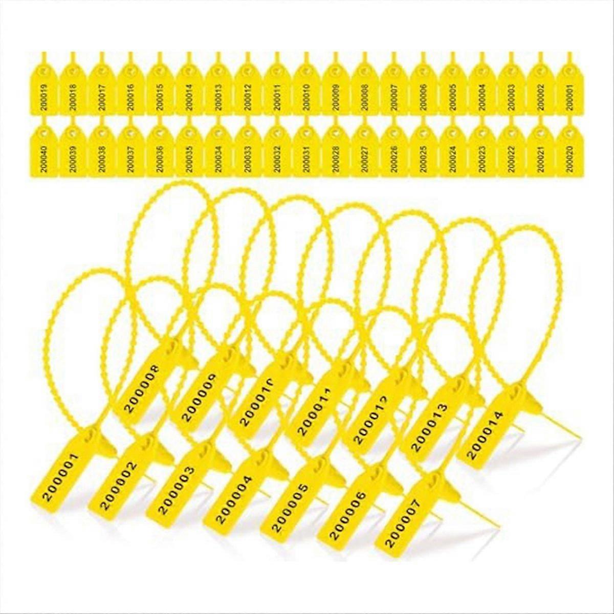 2000 PCS Plastic Tamper Seal Label Yellow