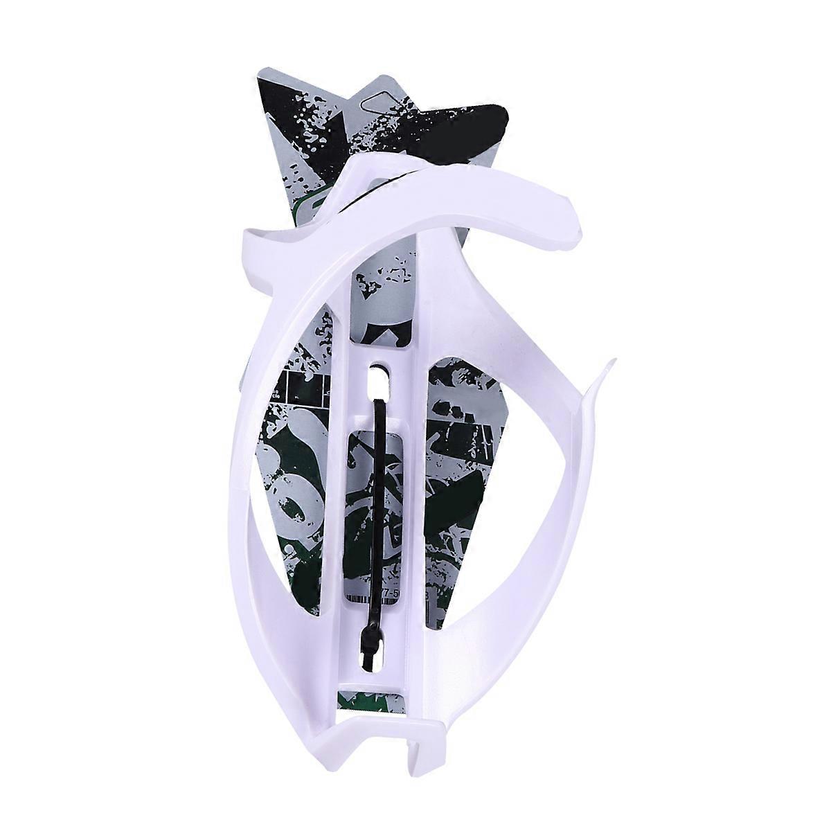 Mountain Biking Bottle Holder Lightweight Cage Shape Durable Use White Color 1Pack