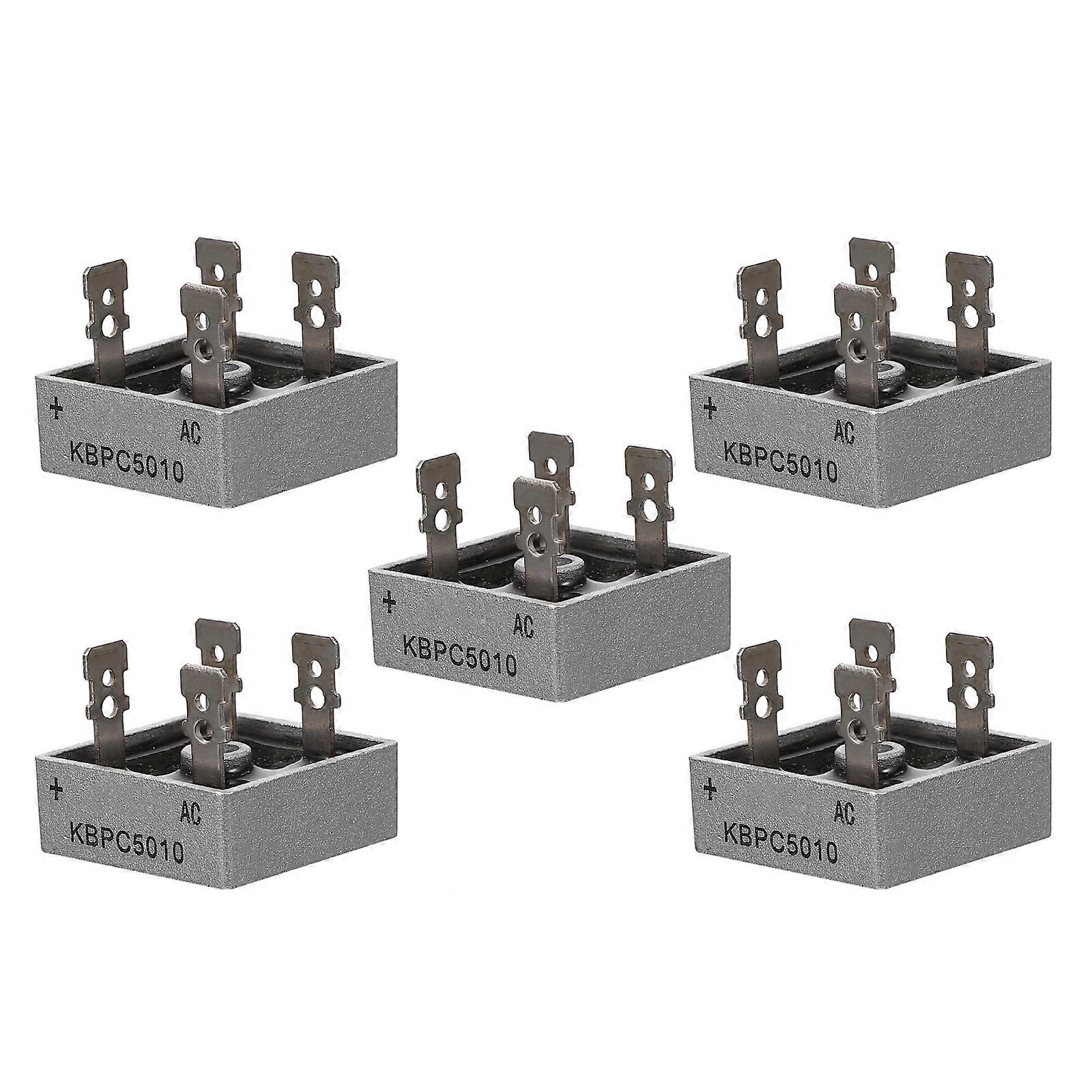 Single Phase Rectifier Replacement 5Pcs Metal 4-Pin Rectifier for Household Appliances