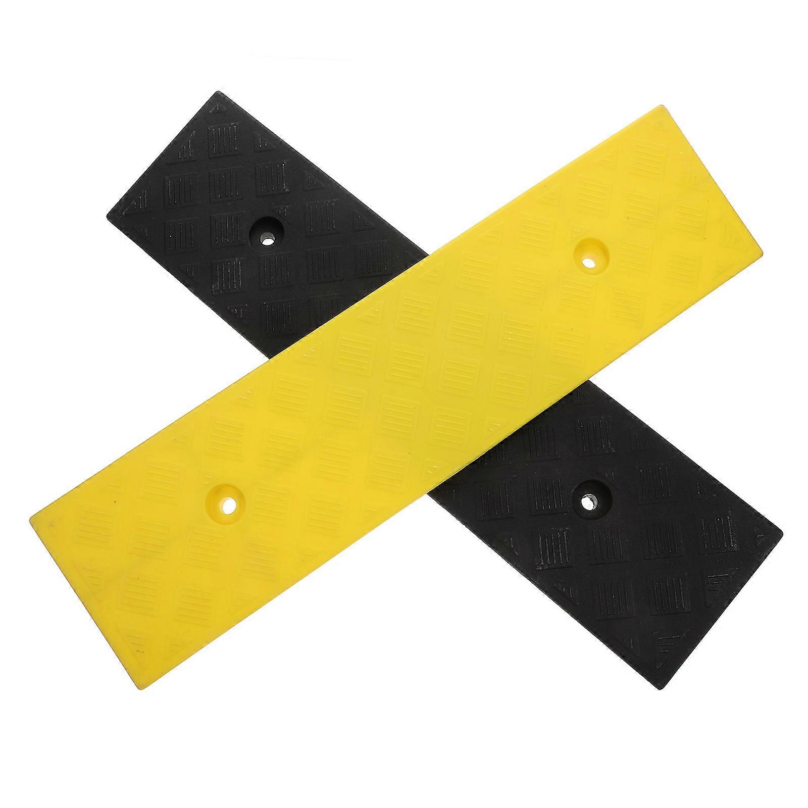 Door Threshold Mat Rubber Step Ramp for Garage Ramp 2Pcs