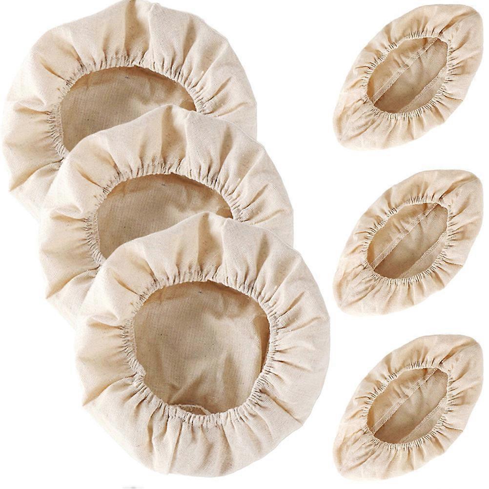 Bread Proofing Basket Cloth Liner for Baking Use 6Pcs Beige Cotton Linen