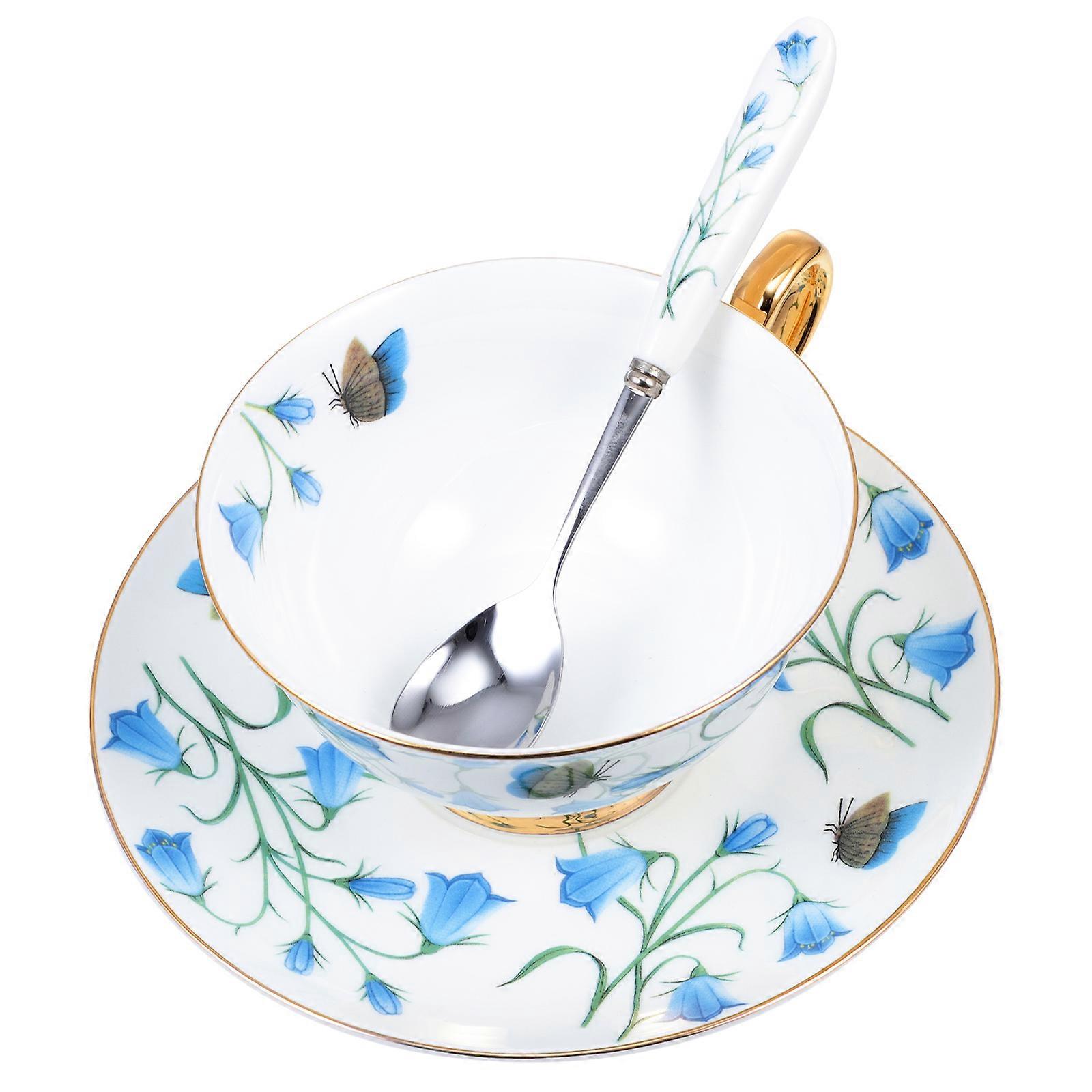 Coffee Cup Ceramic Mug with Saucer for Home Use Practical 1Set