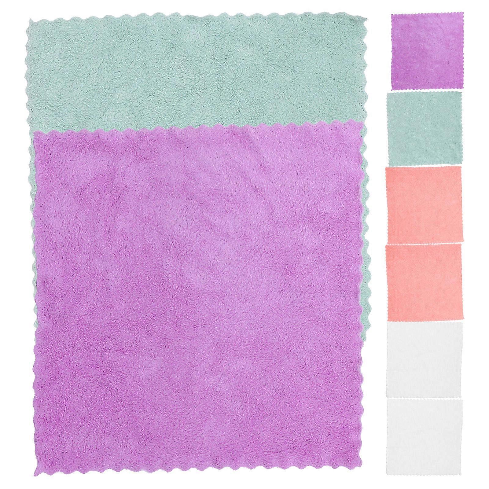 Face Towels Square Washcloths for Absorption 24Pcs Assorted Colors Pack