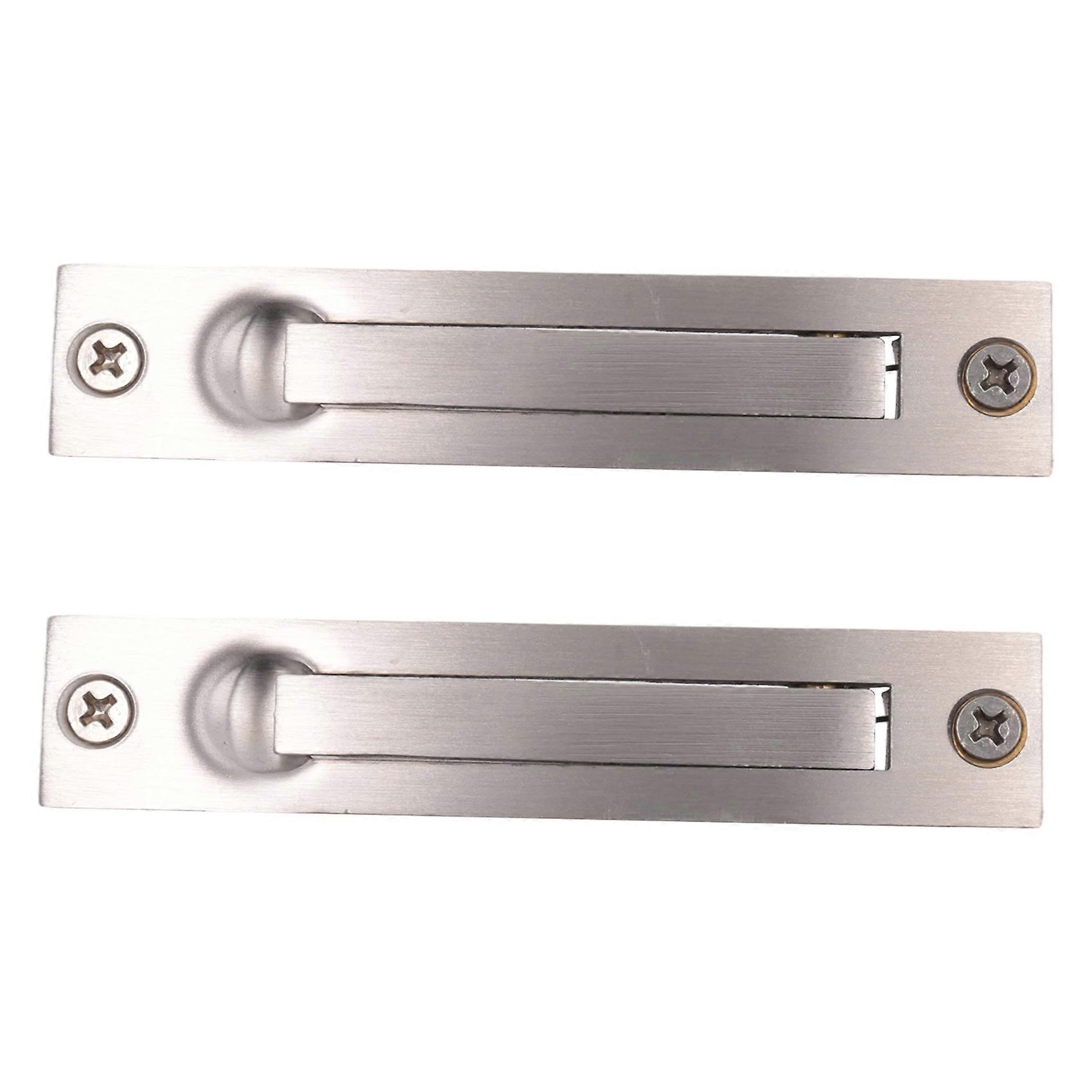 2Pcs Pocket Door Edge Pull,Pocket Door Handle with Screws, Hardware