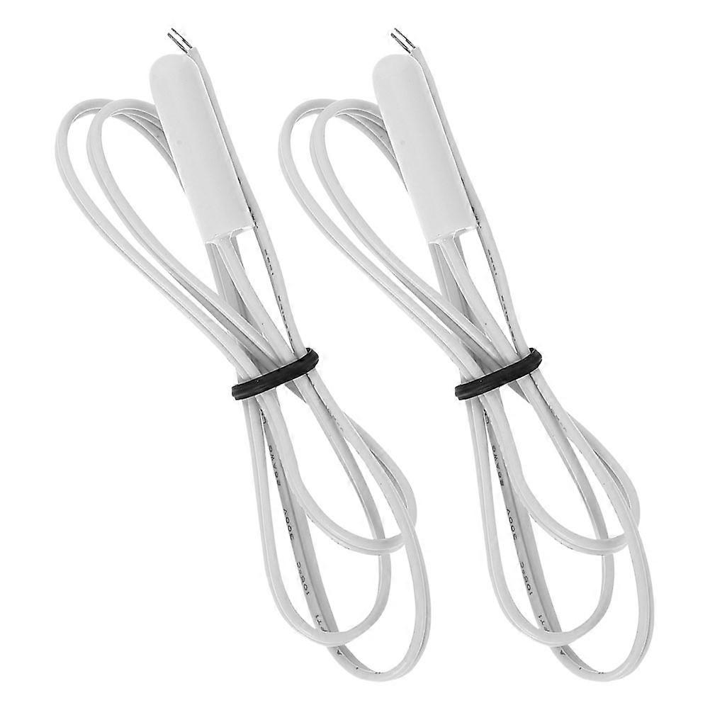 White Refrigerator Thermistor Temperature Sensor for Freezer 2Pcs