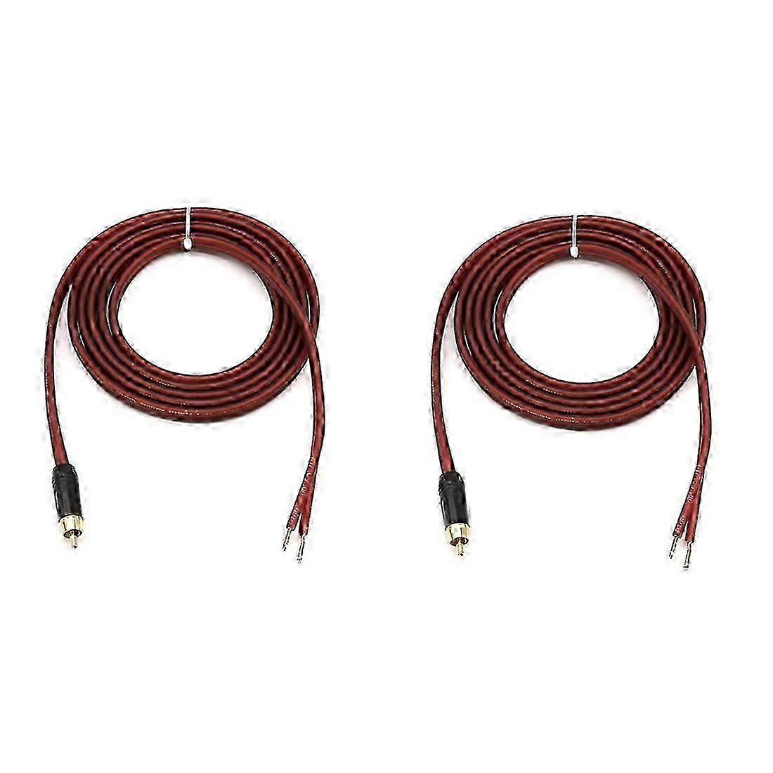 2Pcs RCA Speaker Cable Bare Wire Speaker Wire to RCA Plug,AdapterFAST QD