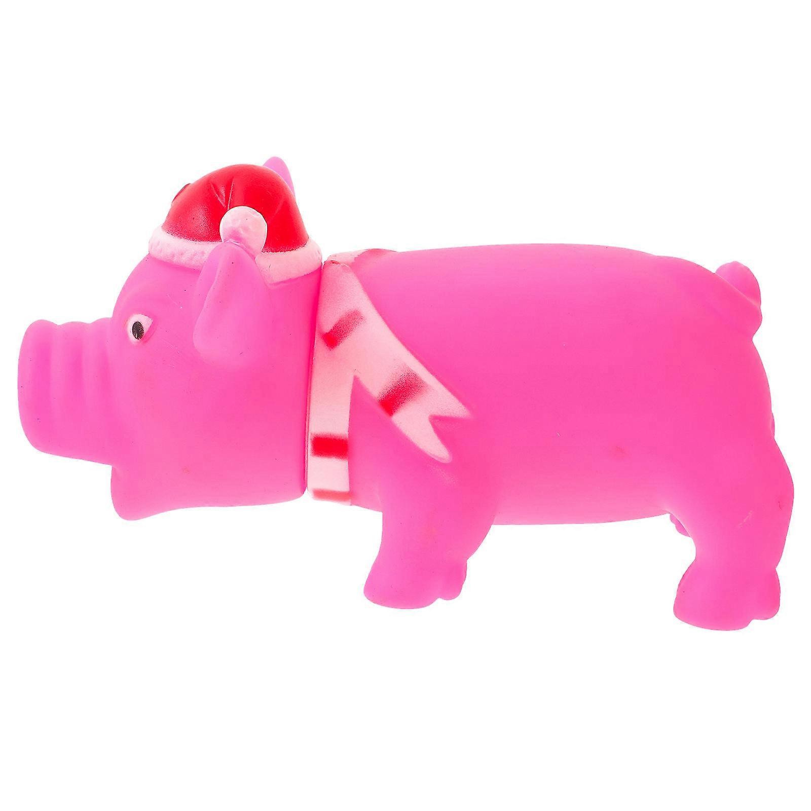 Squeaky Dog Chew Toy Pig Shape for Active Chewing