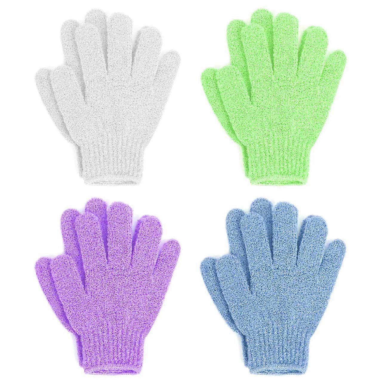Peeling-Badehandschuhe, 4er-Pack