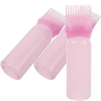 Root Comb Applicator Bottle for Hair Dye with 9Pcs Set in Pink
