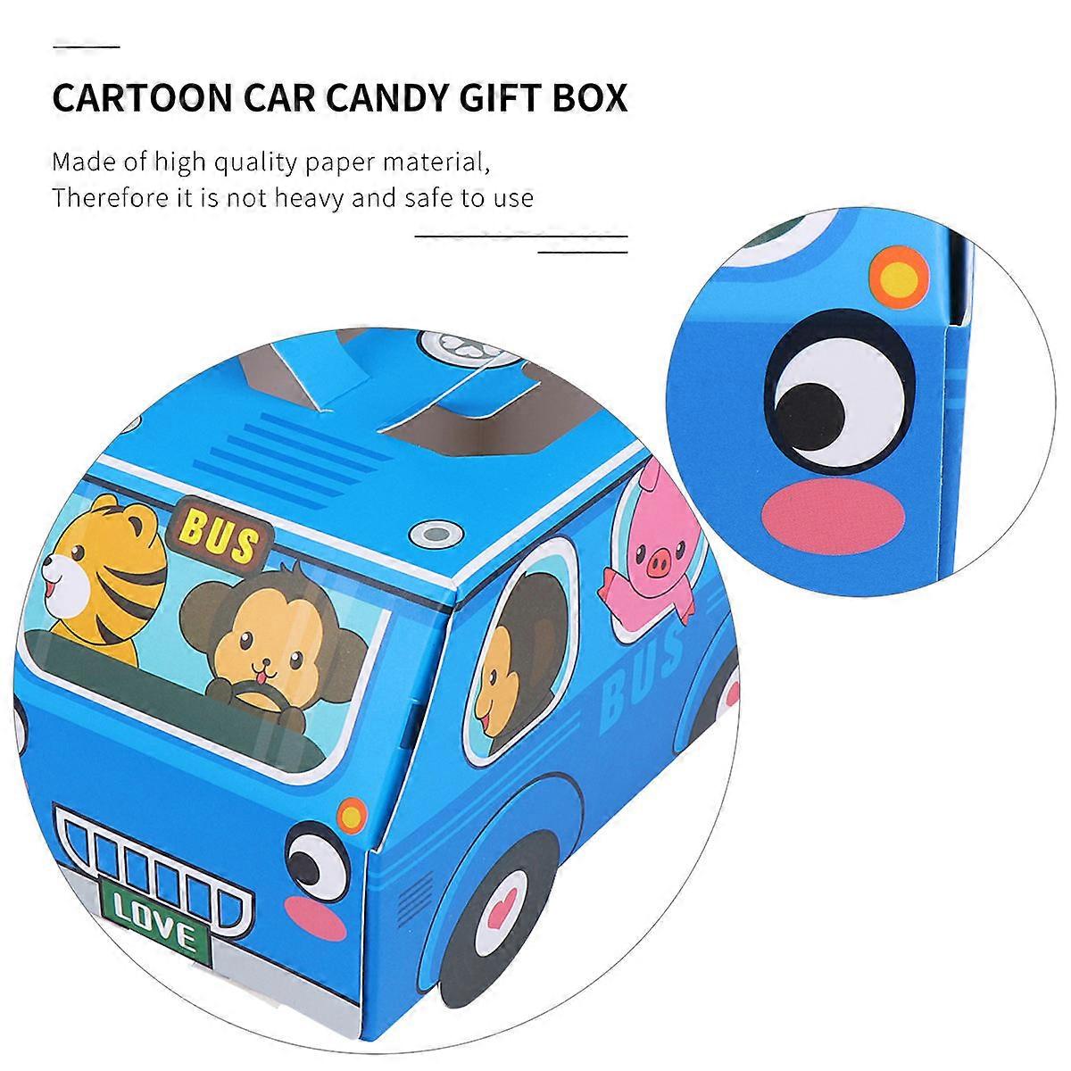 Blue Candy Boxes Birthday Shaped Storage Boxes 5Pcs