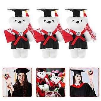 Chic Graduation Bear Bouquet Multi-Colored Decoration For Parties 14x7cm Gift 8Pcs