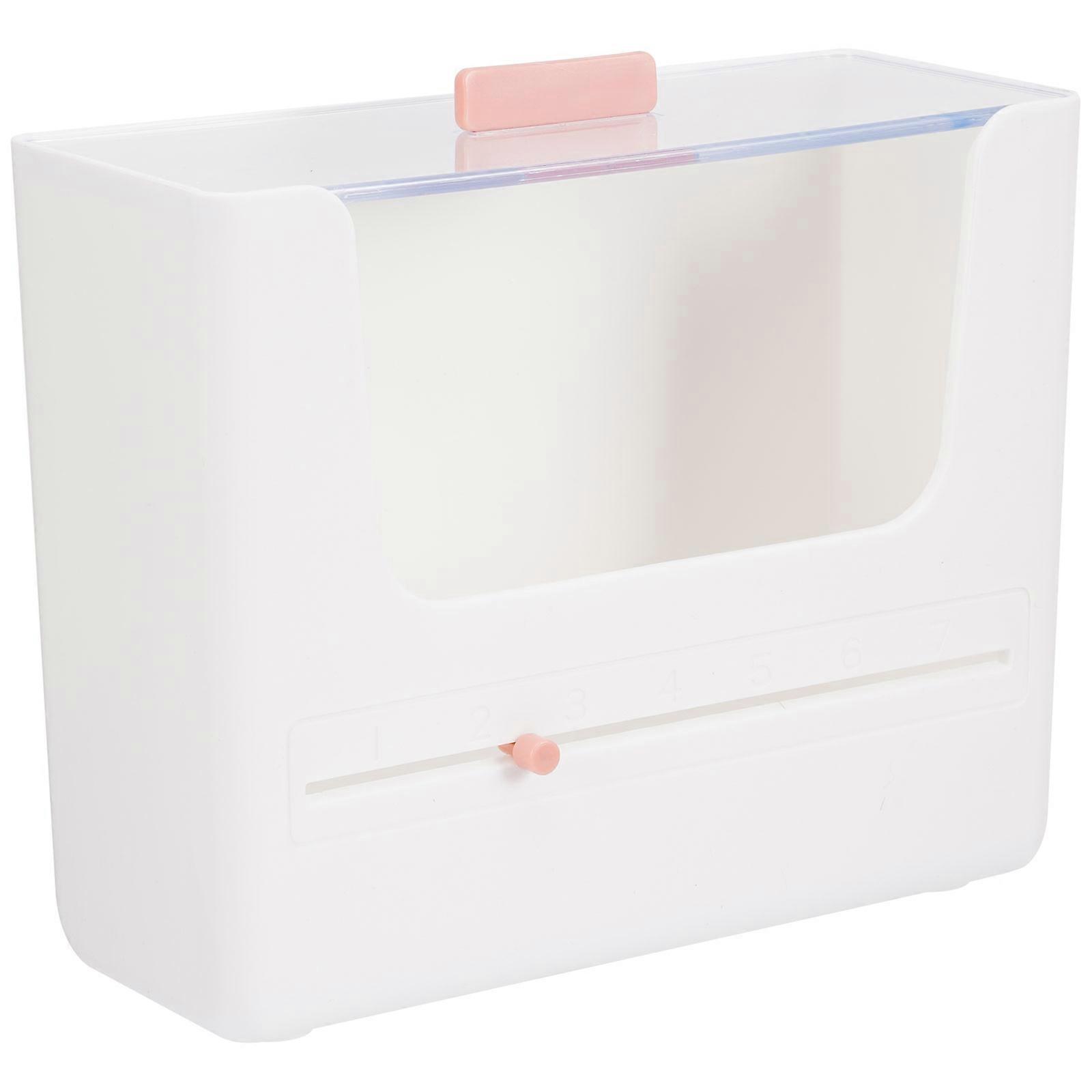 White Plastic Desktop Storage Box for Makeup Organizer