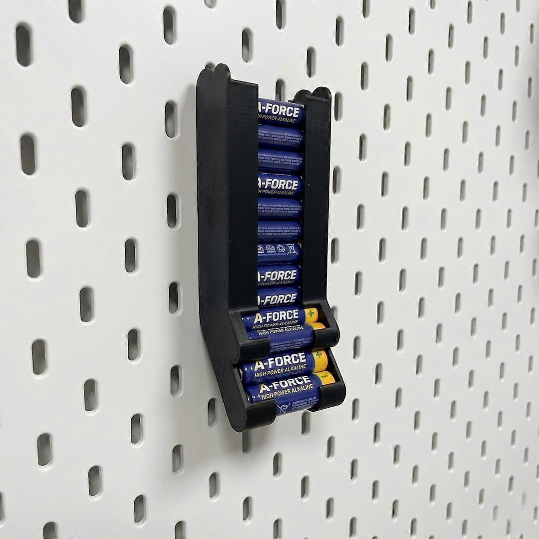 Battery Dispenser Compatible with Skadis | AA/AAA Black