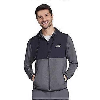 Sweat à capuche zippé Skechers pour homme, coupe décontractée