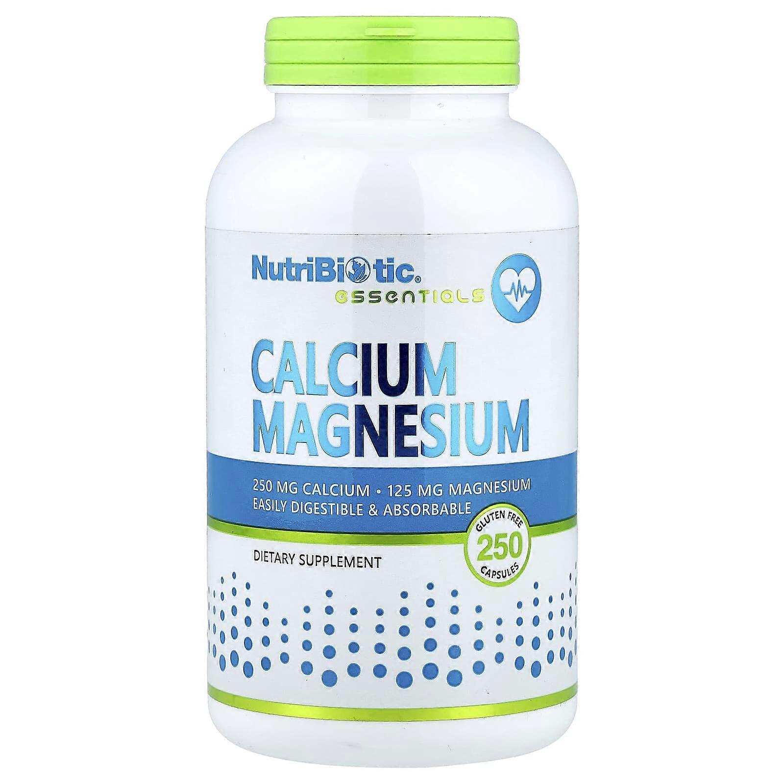 NutriBiotic, Essentials, Calcium Magnesium, 250 Capsules