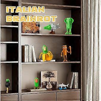 8PCS Italian Brainrot Character Models - Cute Collectible Figures for Kids & Collectors, Perfect for Gifts & Decor