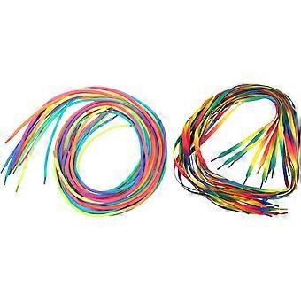 10 Pairs Gradient Colored Shoe Laces Flat Round Polyester Shoelaces for Sneakers