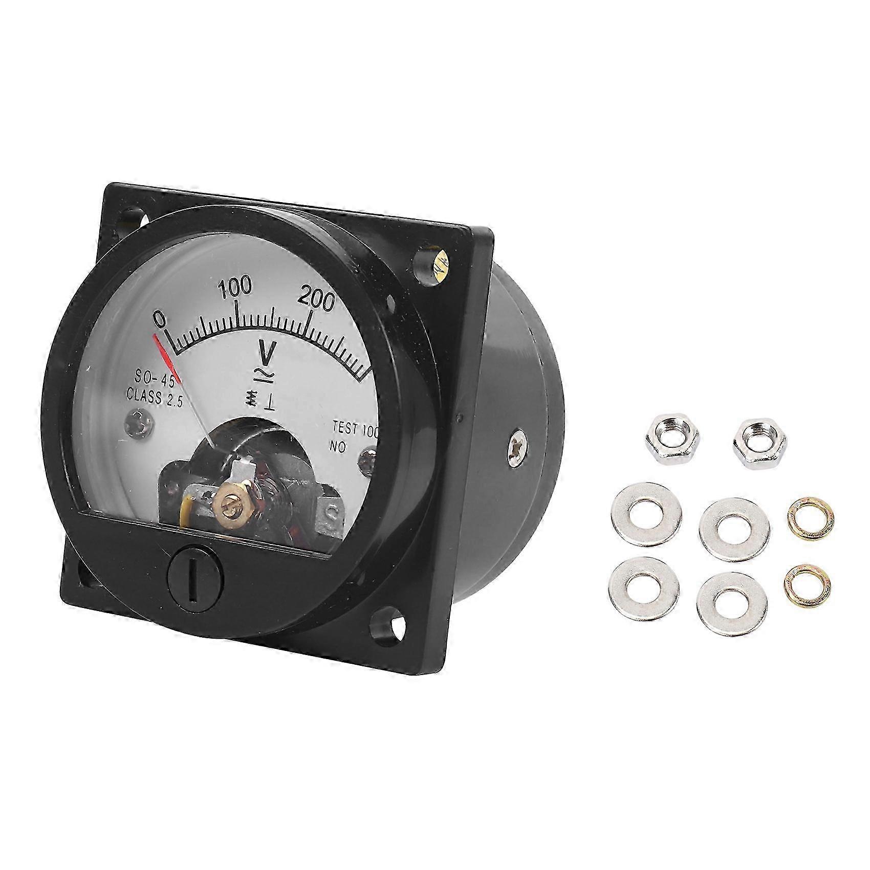 AC 0-300V Round Analog Dial Panel Meter Voltmeter Gauge