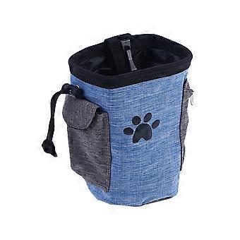 Pet Treat Pouch Dog Training Bag with Drawstring for 2Pcs Blue Convenient Carry