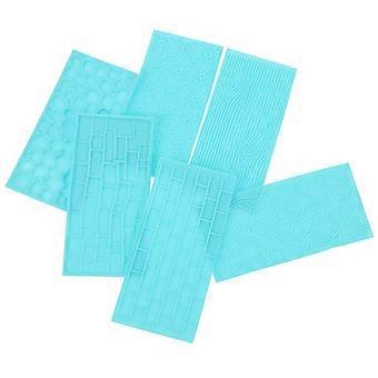 6 stks klei impressie matten klei textuur impressie mat polymeer klei textuur tools