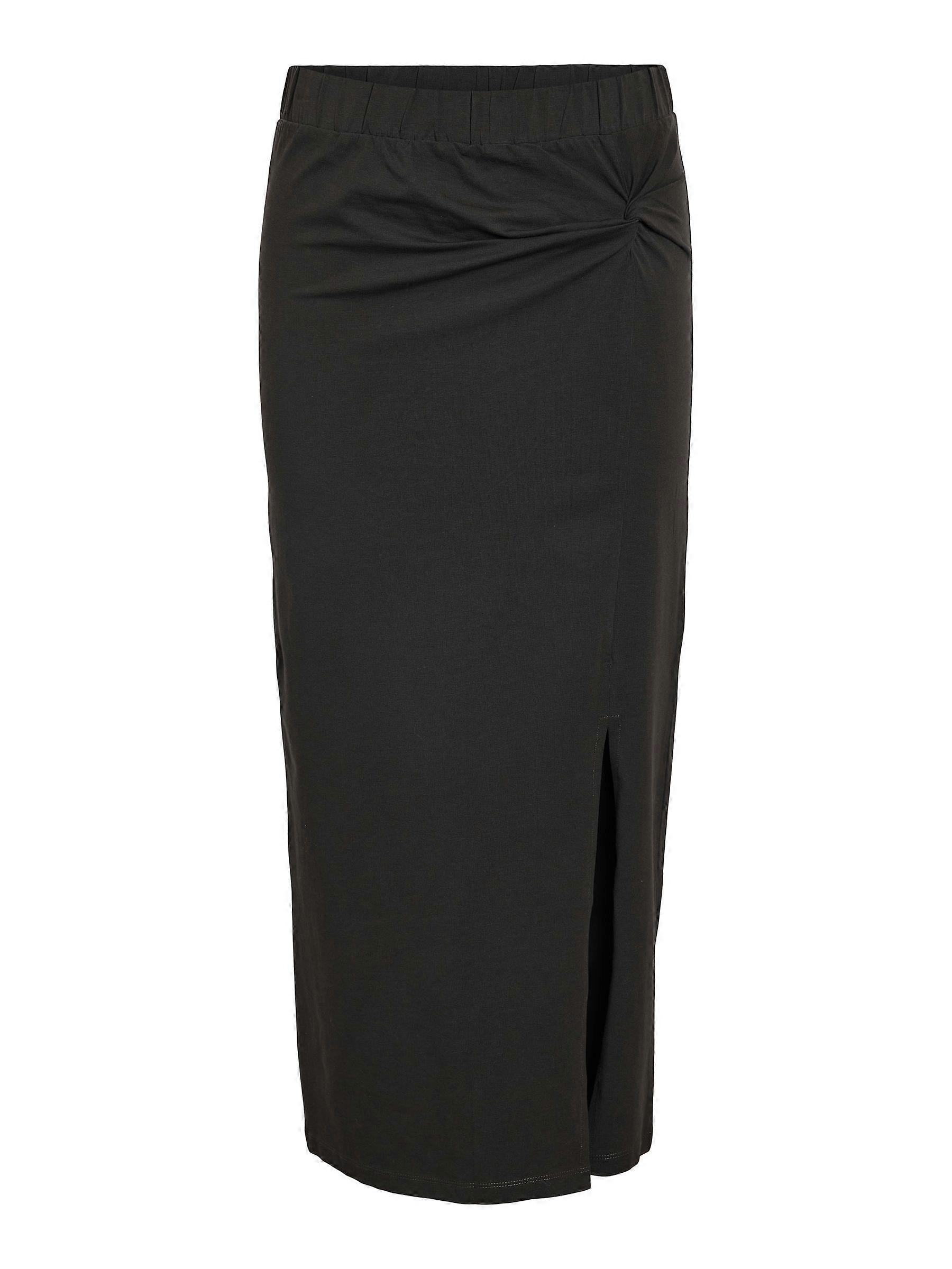 NOISY MAY damesrok met elastische tailleband en zijsplit, elegant