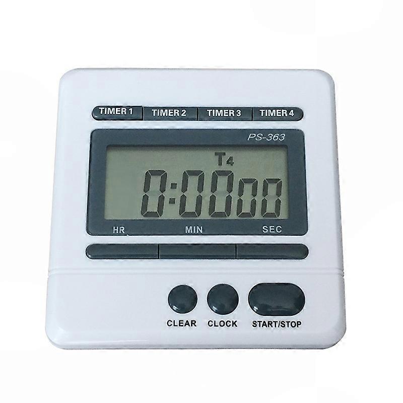 4-Channel Digital Countdown Timer, Count Up and Down Kitchen Cooking Clock