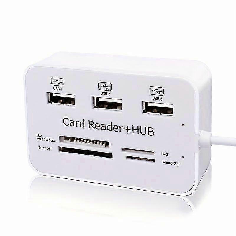 Microdrive 7-In-1 Usb Card Reader Hub - Compatible With Micro Sd, Sd Cards & Flash Drives