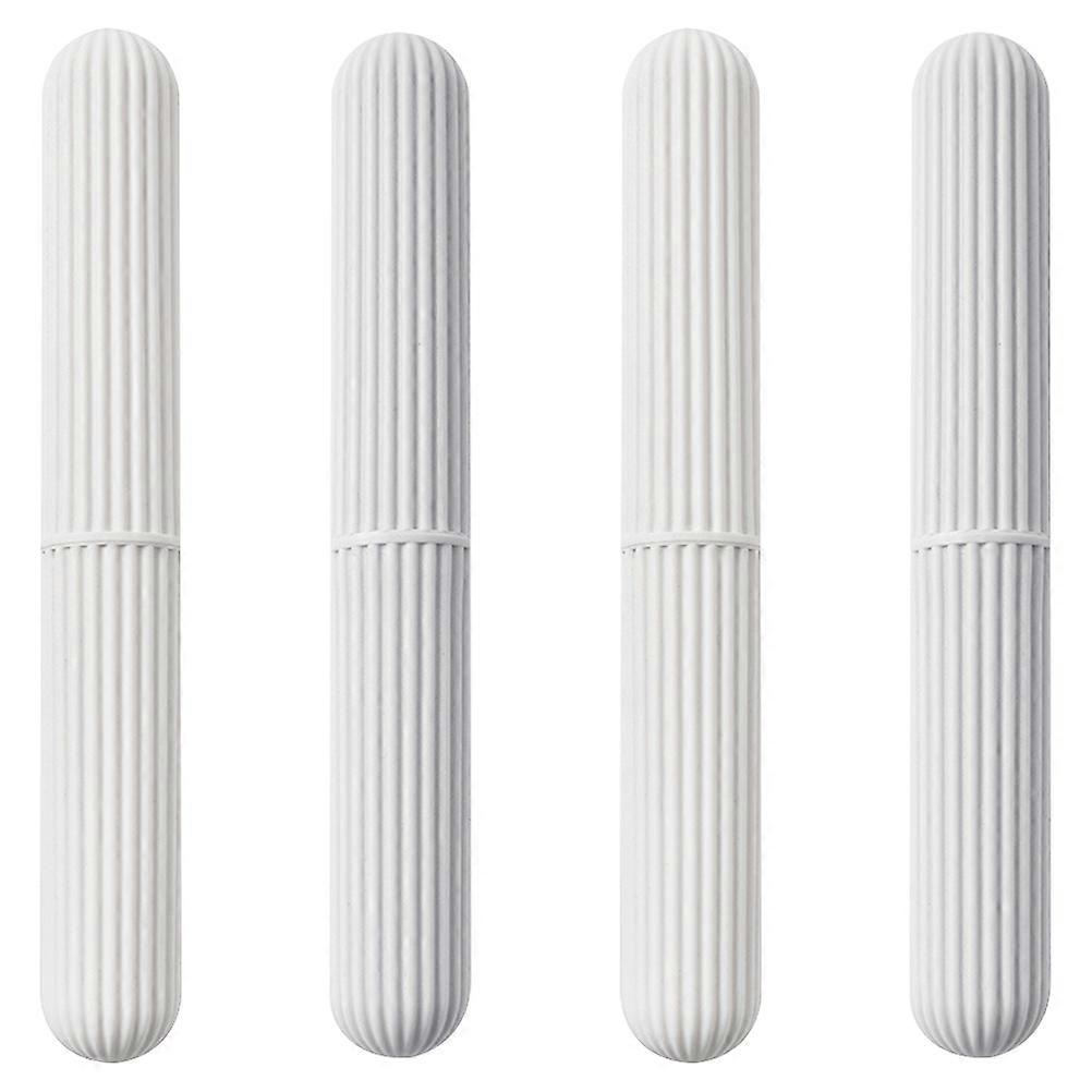 Plastic Toothbrush Case for Storage 4Pcs Portable Dustproof Storage Box