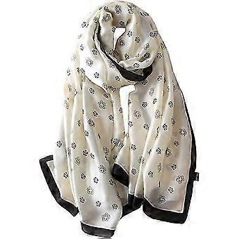 Scarf for Women Lightweight Fashion Large Sunscreen Shawls Wraps Print Pattern Satin Long Scarf for Ladies SZ