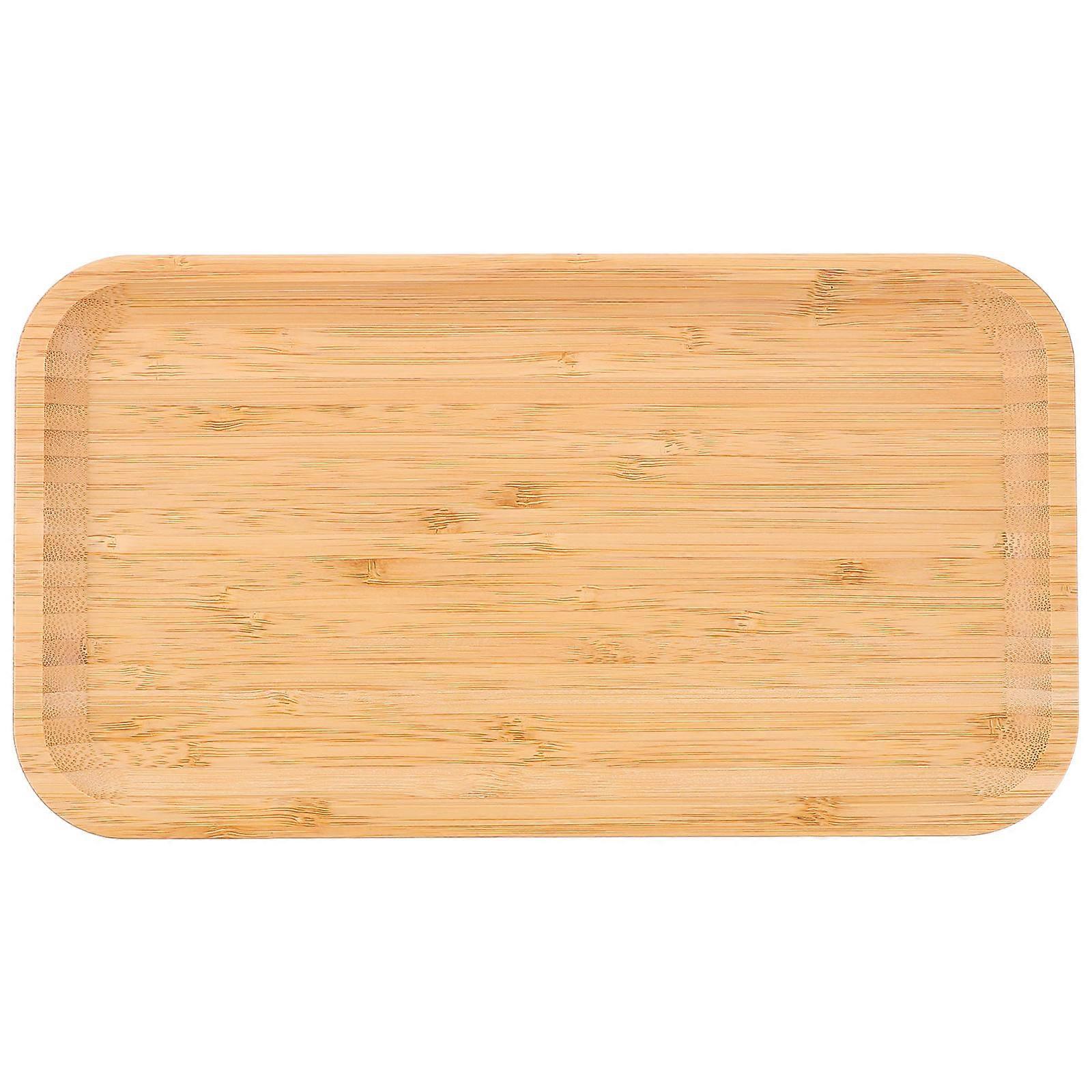 Snack Tray for Serving Beige Rectangular Flat Bottom Food Dish