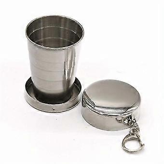 Stainless Steel Folding Collapsible Cup, Portable For Outdoor Hiking Camping Travel, 1 Piece